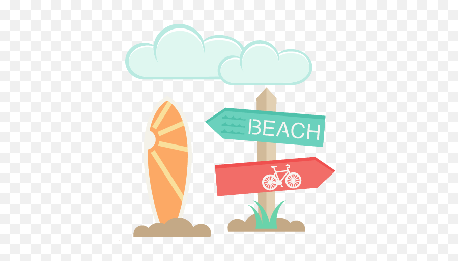 Beach Clipart Scrapbook Beach Scrapbook Transparent Free - Cute Summer Beach Clipart Emoji,Beach Clipart