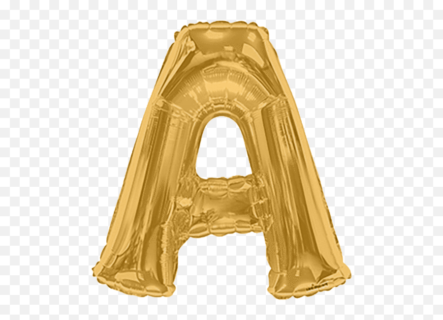 Giant Gold Mylar Balloon Letter A - Rose Gold A Letter Balloon Emoji,Gold Balloons Png