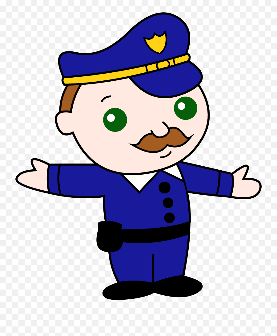 Free Policeman Cliparts Download Free - Security Guard Cartoon Cute Emoji,Police Clipart