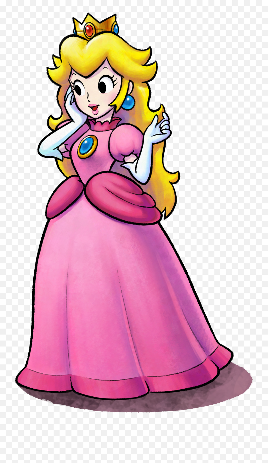 Princess Peach Clipart Confused - Mario And Luigi Superstar Peach Mario Bros Emoji,Peach Clipart