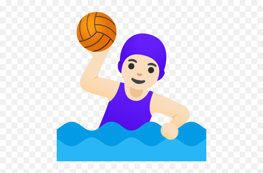 Woman Playing Water Polo Light Skin Tone Emoji - Download,Water Emoji Transparent