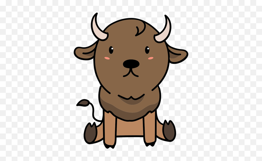Cute Bull Sitting Illustration Transparent Png U0026 Svg Vector Emoji,Bull Riding Clipart