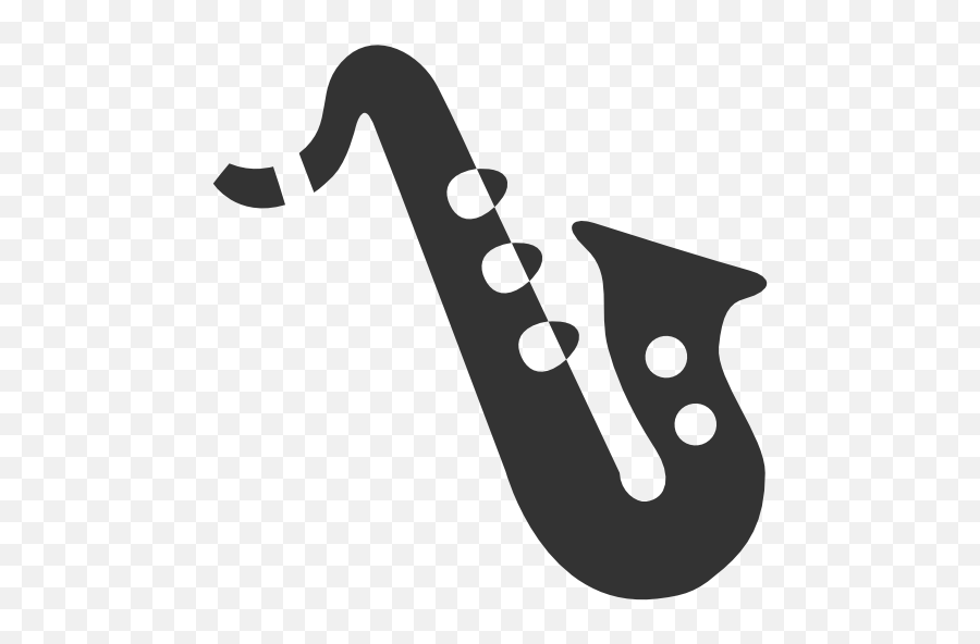 Alto Saxophone Clip Art Black White - Black Saxophone Clipart Emoji,Saxophone Clipart