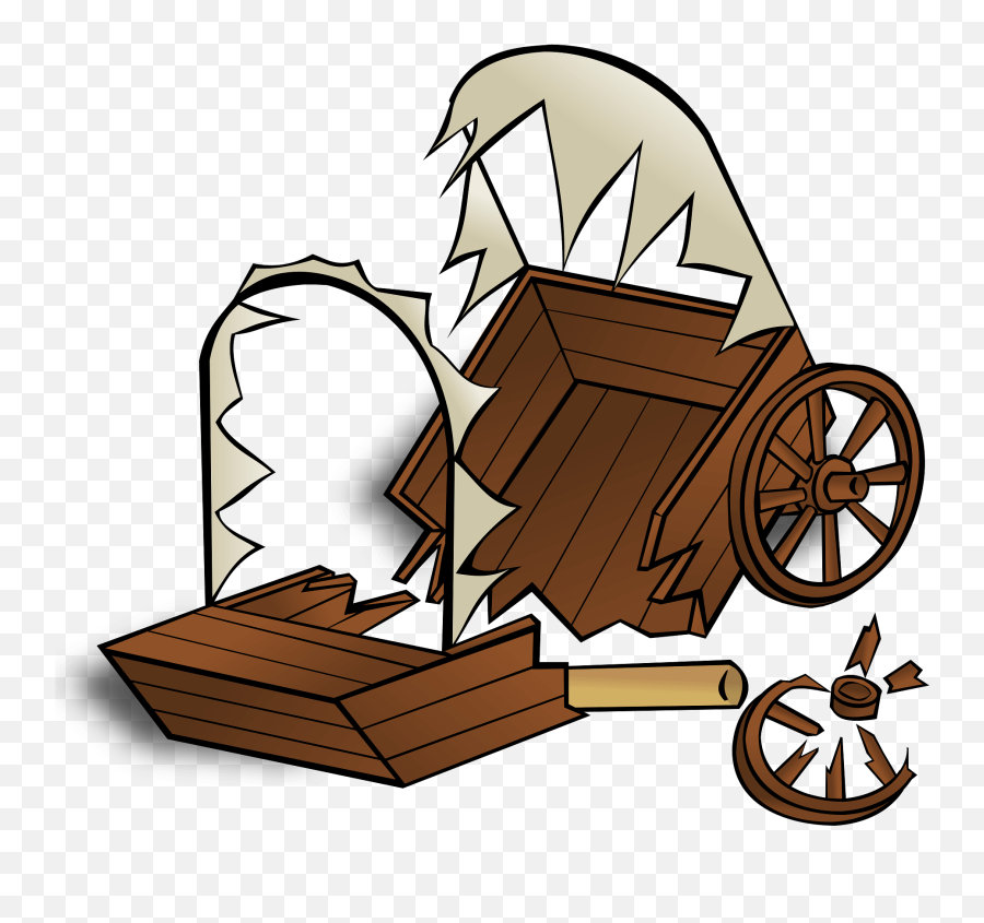 Broken Wagon Clipart - Wreckage Clipart Emoji,Wagon Clipart