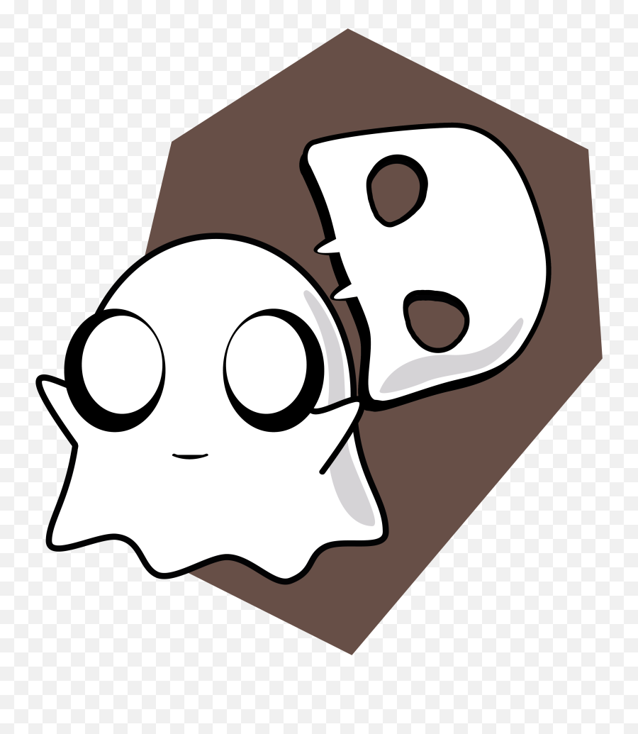 Ghost With Brown Coffin - Dot Emoji,Coffin Clipart