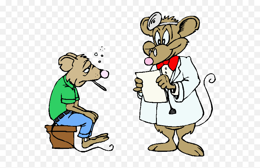Health Of The Fancy Rat - Doctor Sick Patient Cartoon Emoji,Rat Clipart