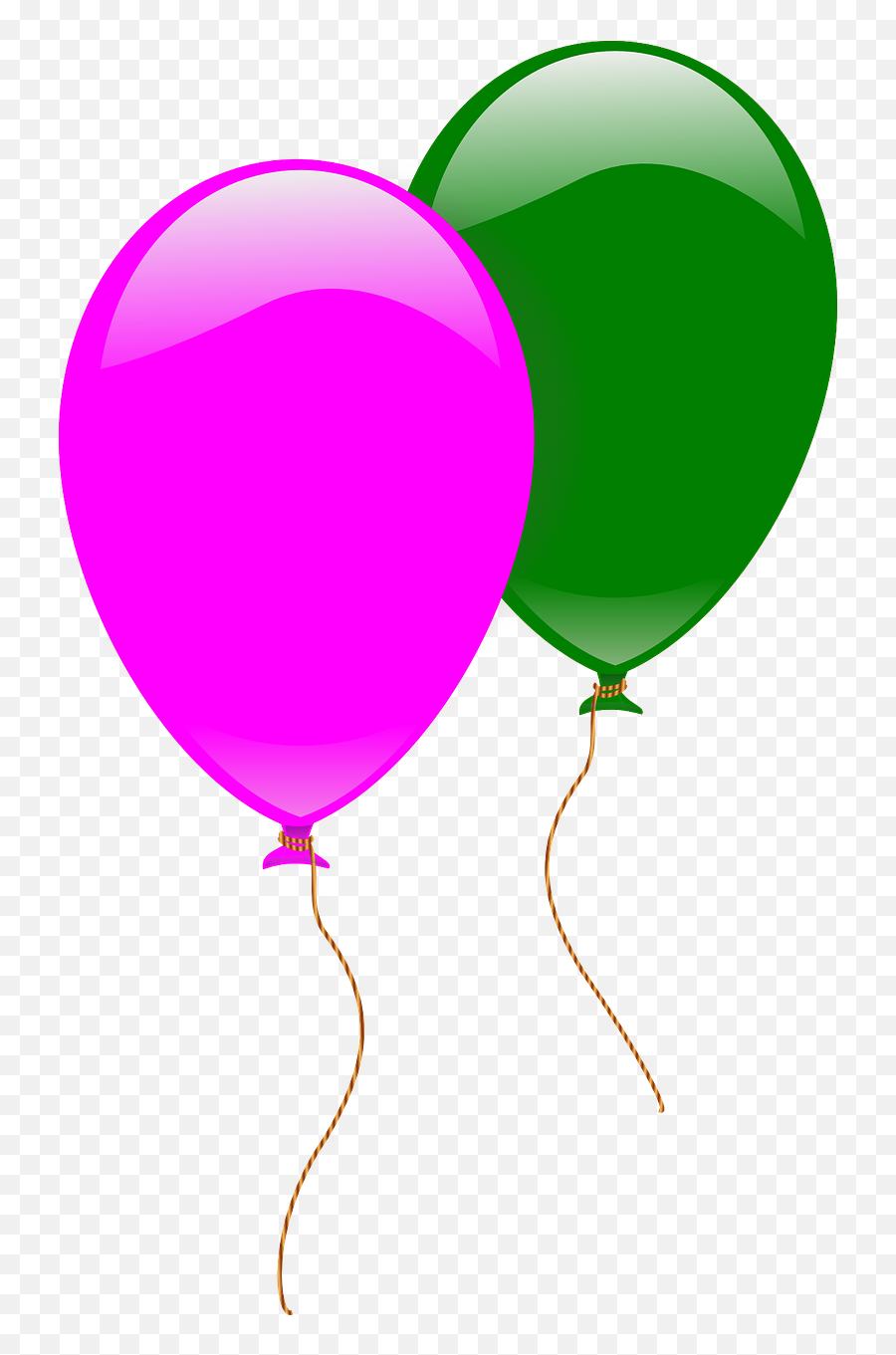 Balloons Pink Green - Clip Art 2 Balloons Emoji,Pink Balloons Png