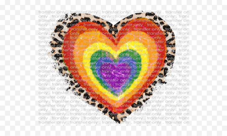 Leopard Rainbow Heart - Girly Emoji,Rainbow Heart Png