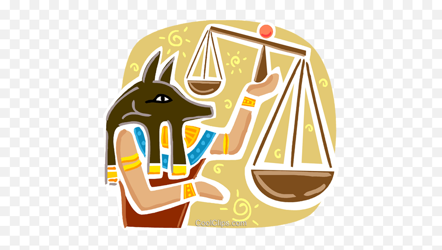 Egyptian People Royalty Free Vector Clip Art Illustration - Egyptian Anubis Scales Png Free Emoji,Egyptian Clipart