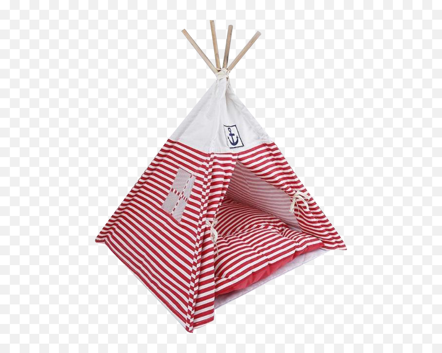 Anchor Striped Teepee Tent - Pet Full Size Png Download Tent Emoji,Teepee Png