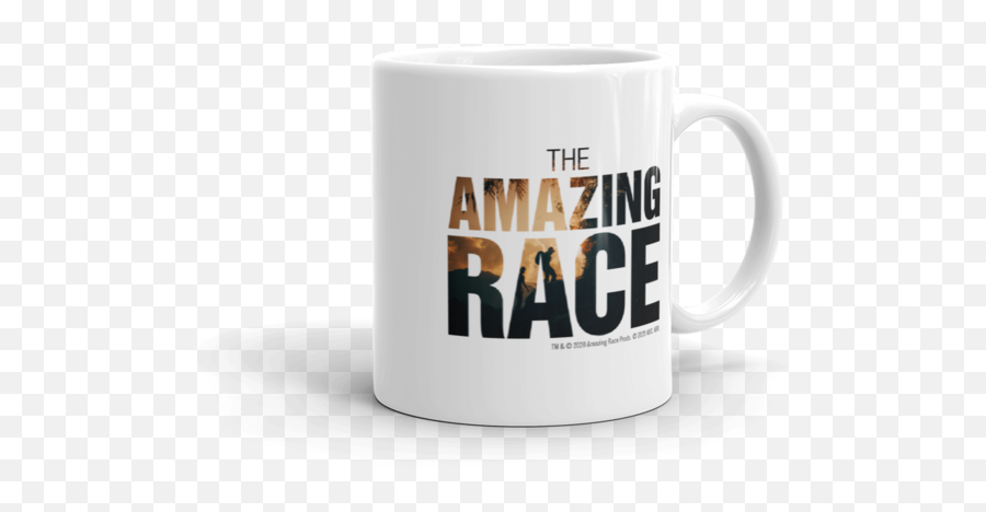 The Amazing Race Color Logo White Mug U2013 Cbs Store - Magic Mug Emoji,Race Logo