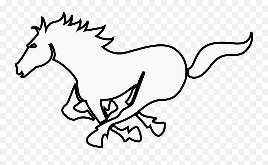 Black And White Drawing Of A Horse Clipart - Horse Outline Png Emoji,Horse Clipart