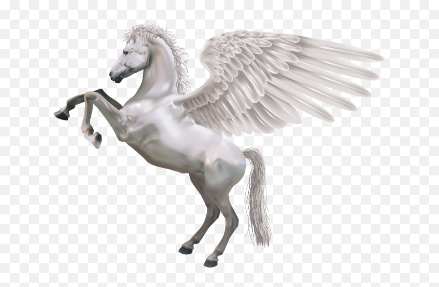 Download Hd Best Free Pegasus Png Icon - White Horse Emoji,White Horse Png