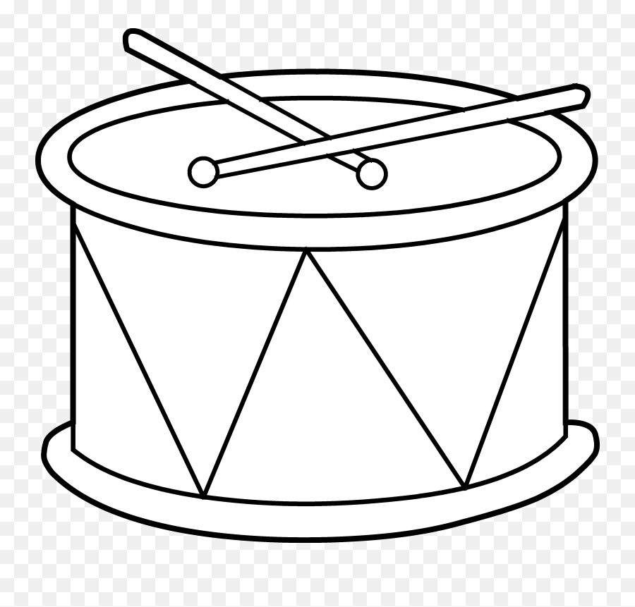 Marching Drum Coloring Page - Colouring Picture Of Drum Emoji,Drum Clipart