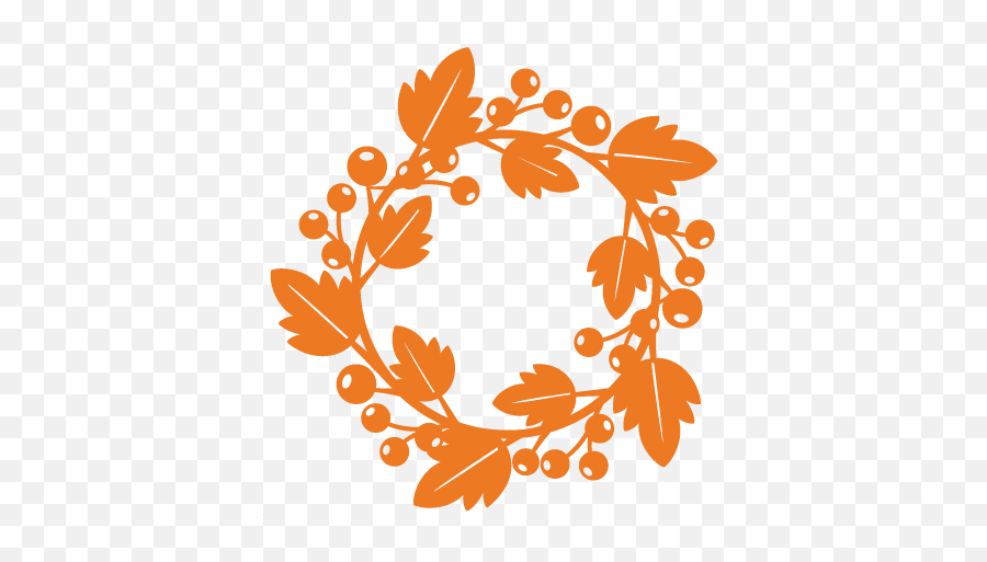 Fall Wreath Svg Scrapbook Cut File Cute Clipart Files For Emoji,Fall Trees Clipart