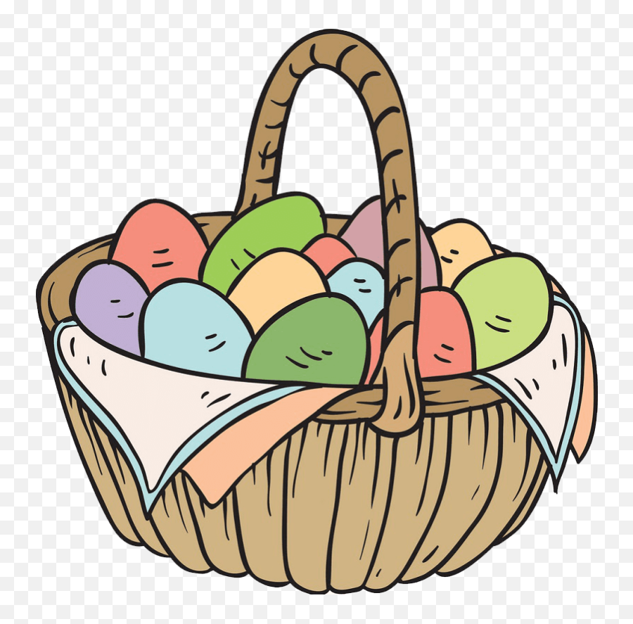 Clipart Easter Basket Transparent Png - Clipart World Emoji,Easter Egg Basket Clipart