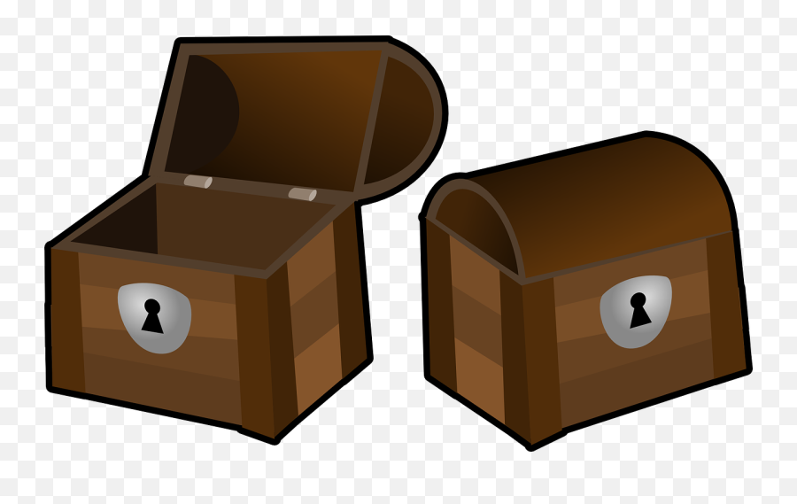 Treasure Chests Clip Art At Clker - Closed And Open Chest Emoji,Treasure Chest Clipart