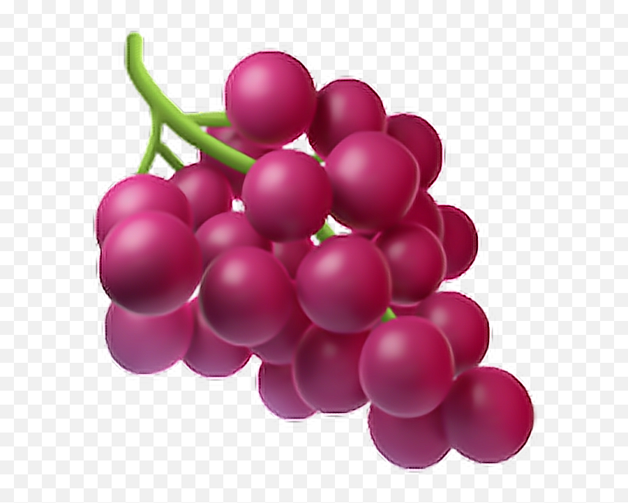 Grapes Emoji Apple Ios11 Purple Sticker By U2014,Grapes Transparent Background