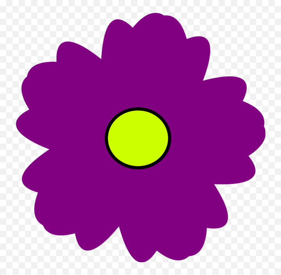 Purple Flower Clipart - Dot Emoji,Purple Flower Clipart