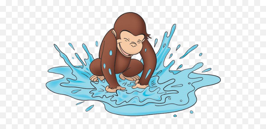 Pin By Ruby Quintanilla On I U003c3 Curious George Curious - Curious George Playing In Water Emoji,Monkey Transparent Background