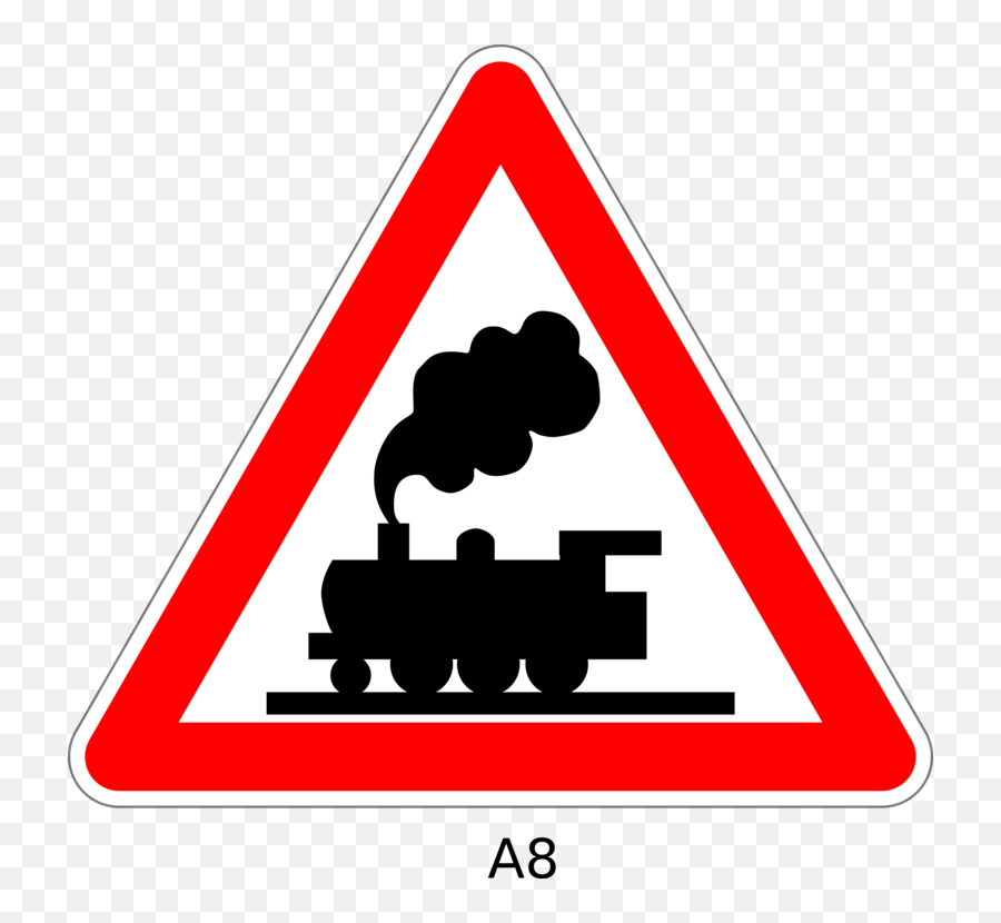 Black Crossing Sign Clipart - Rail Crossing Clipart Emoji,Railroad Clipart