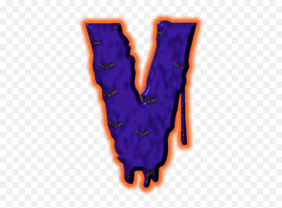 Alfabeto De Murcielagosv Halloween Iii Halloween 1 - Vertical Emoji,V Clipart