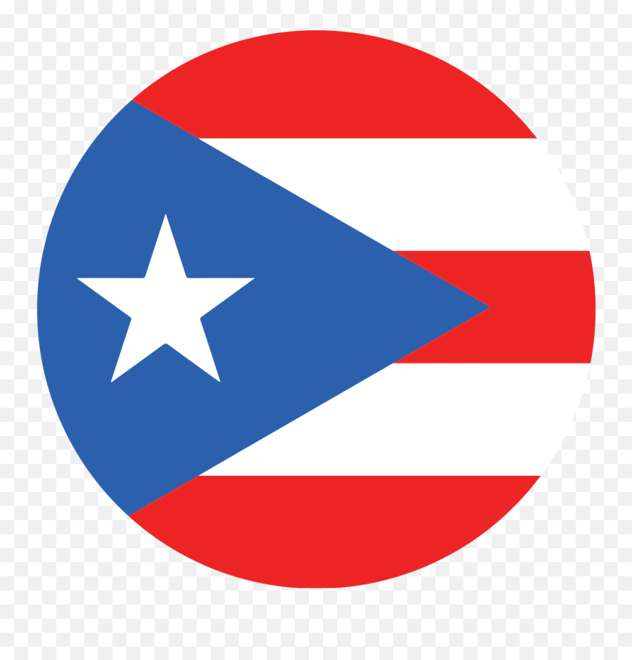 Puerto Rico Flag Knob Sticker - Round Puerto Rico Flag Png Emoji,Dominican Republic Flag Png