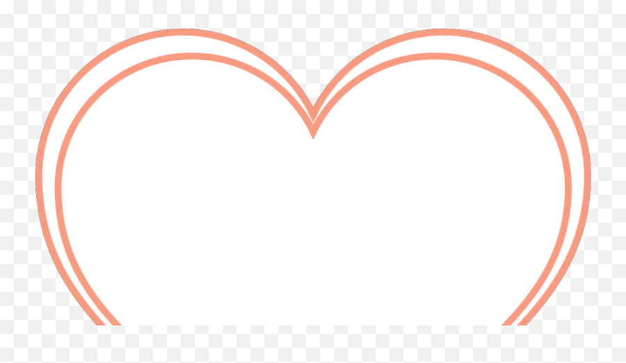 Double Outline Heart Peach Svg Vector Double Outline Heart - Girly Emoji,Peach Clipart