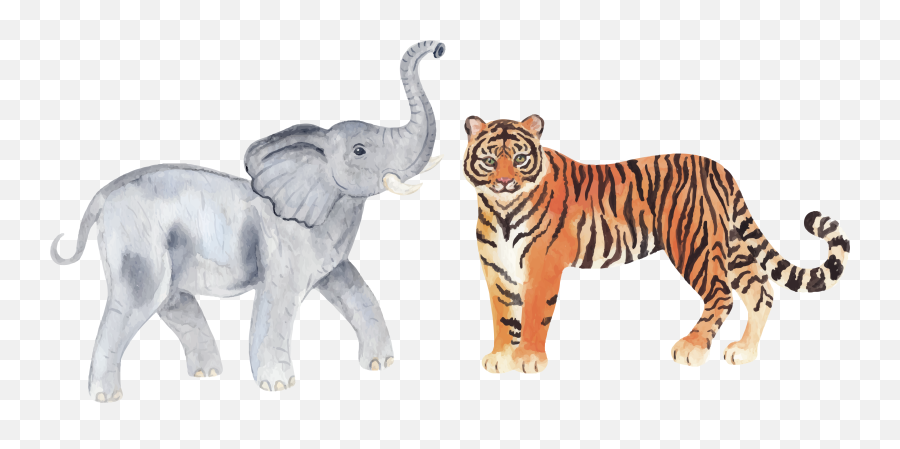 Watercolor Safari Animal Wild Animal Sticker Emoji,Wild One Clipart