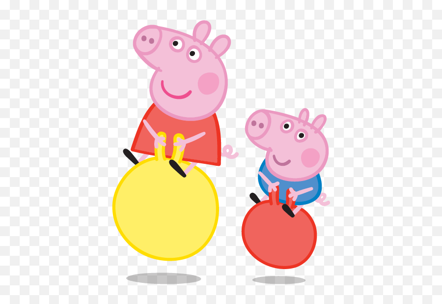 Peppa Pig Family - Peppa Pig Friends Bouncing Ball Emoji,Peppa Pig Clipart