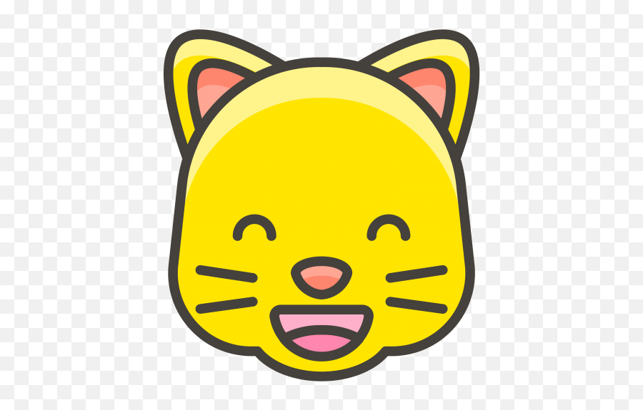 Download Grinning Cat Face With Smiling Eyes Emoji - Easy To,Laughing Face Emoji Transparent