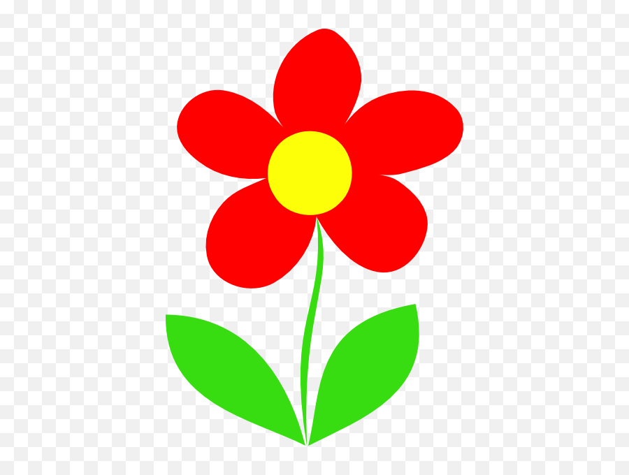 Flower With Stem Clipart Red - Flowers With Stem Clipart Emoji,Flower Clipart