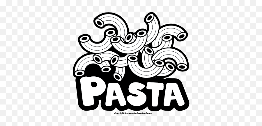 Free Food Groups Clipart - Macaroni Pasta Clipart Black And White Emoji,Pasta Clipart