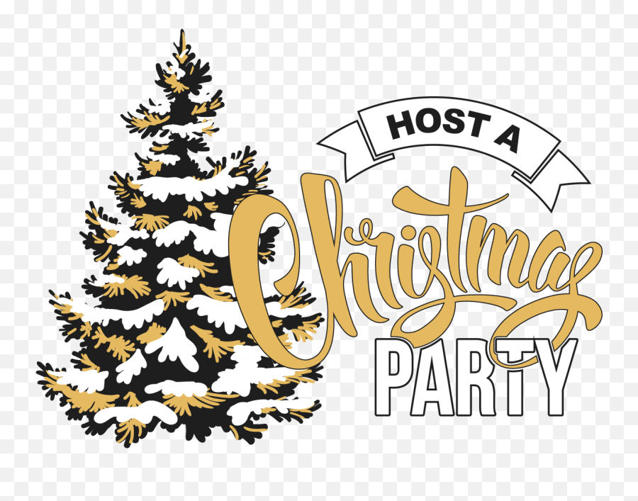 Christmas Party - Transparent Christmas Party Text Png Emoji,Christmas Party Clipart