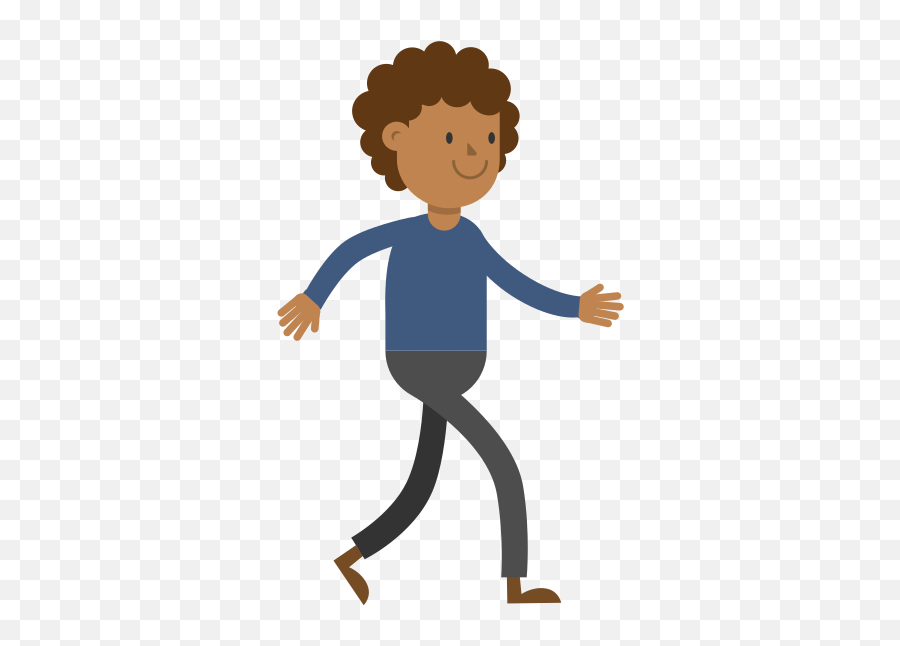Black Man Walking Cartoon Vector - Running Emoji,Person Walking Png