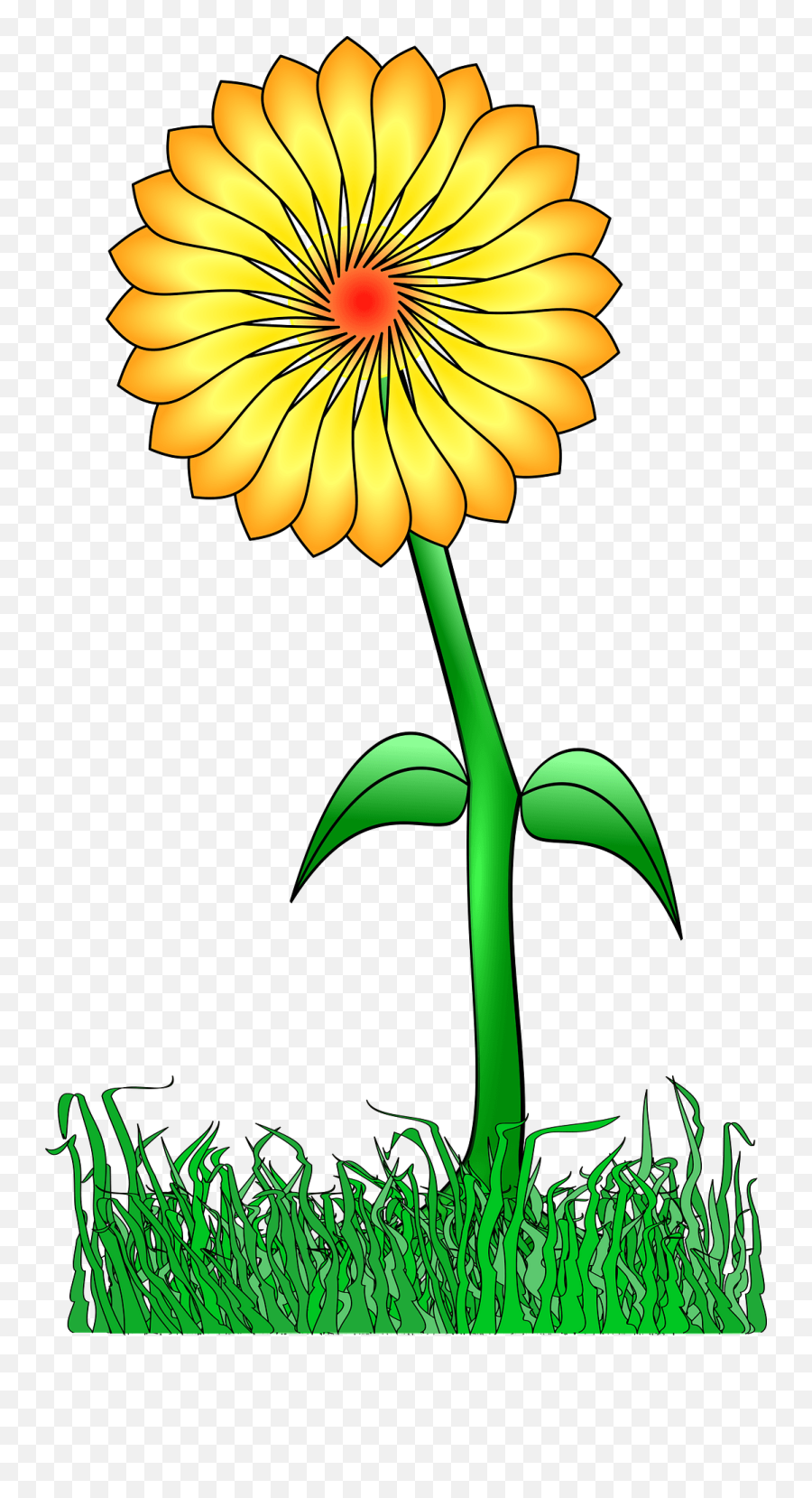 Yellow Flower On The Stem Outside Clipart Free Download - Fresh Emoji,Outside Clipart