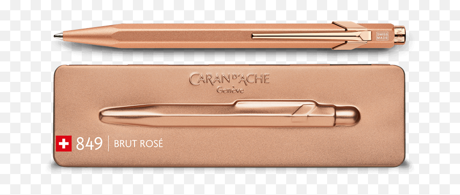 849 Brut Rosé Ballpoint Pen With Holder - Caran D Ache 849 Brut Rosé Emoji,D&d 5e Logo