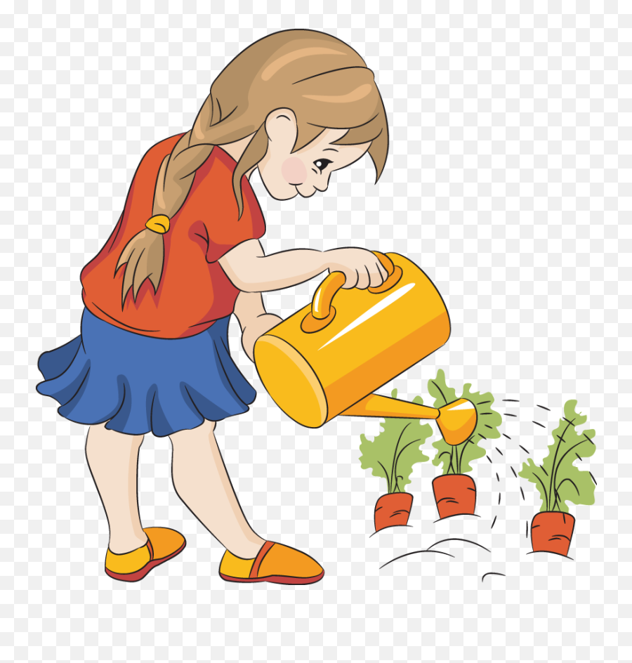 School Garden Svg Transparent - Watering Plants Clipart Emoji,Garden Clipart