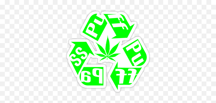 Logos Turned Weed - Puff Puff Pass Recycle Tile Coaster Jamu Emoji,Weed Logos