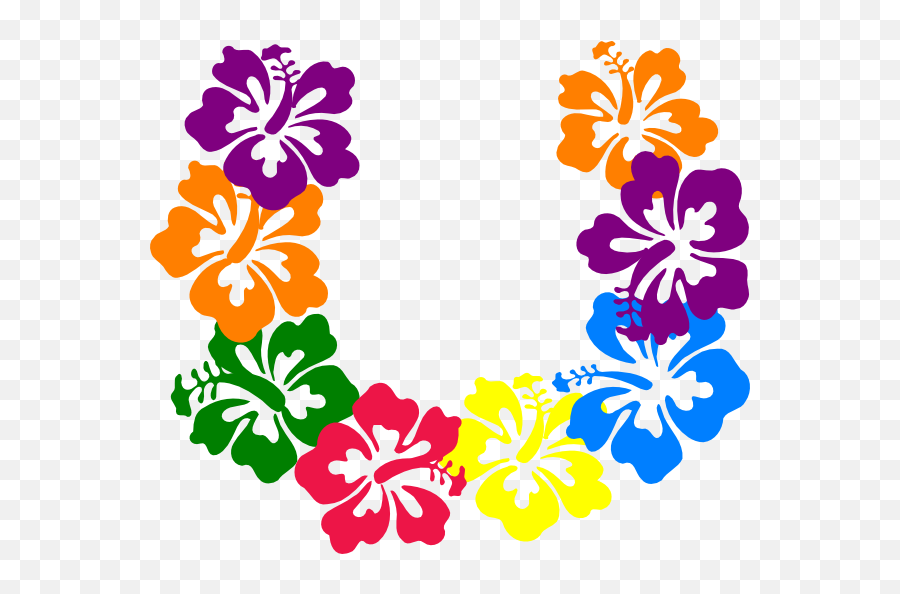 Hawaiian Flower Clip Art - Clipart Hawaiian Lei Emoji,Royalty Free Clipart