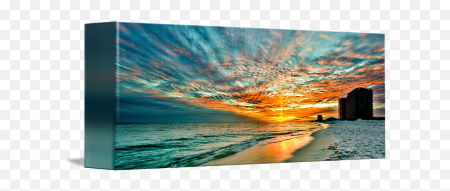 Panoramic Sunset Red Ray Blue Sky Art Print By Eszra Tanner Emoji,Sunset Sky Png