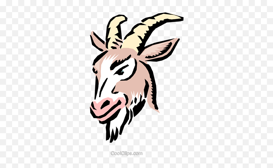 Cartoon Goat Royalty Free Vector Clip Art Illustration Emoji,Goats Clipart