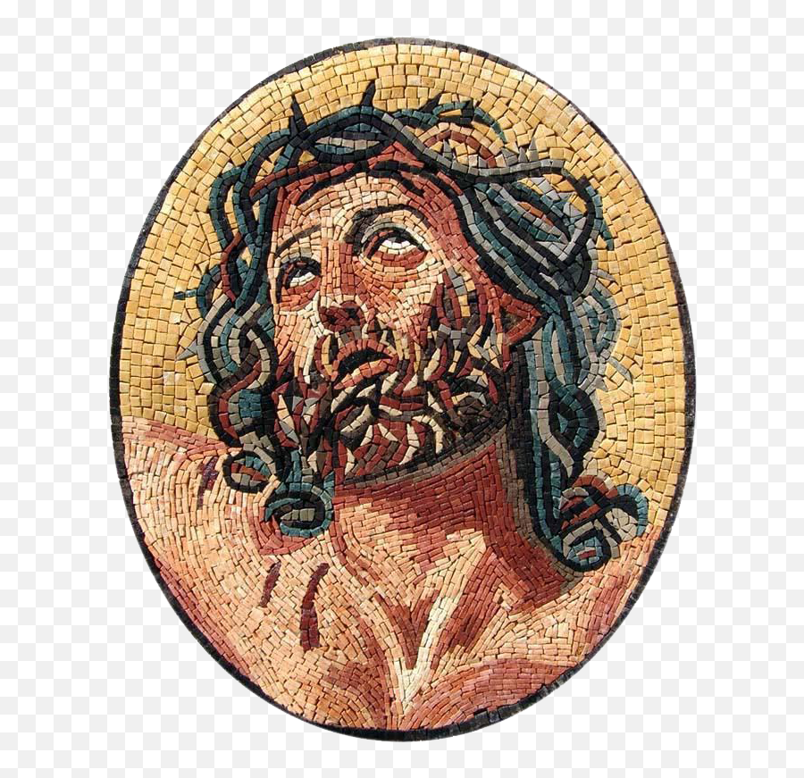 Jesus Christ Circle Mosaic Medallion Emoji,Jesus Hands Png