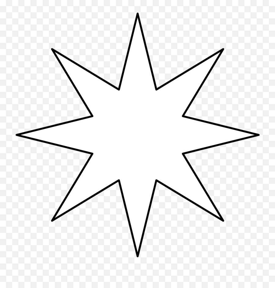 8 Point Star Black Void Clipart - Full Size Clipart Mexico Flag Redesign Emoji,Star Clipart Black And White