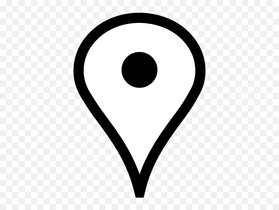 White Google Map Pin Clip Art - Vector Clip Art Online Emoji,Directions Clipart