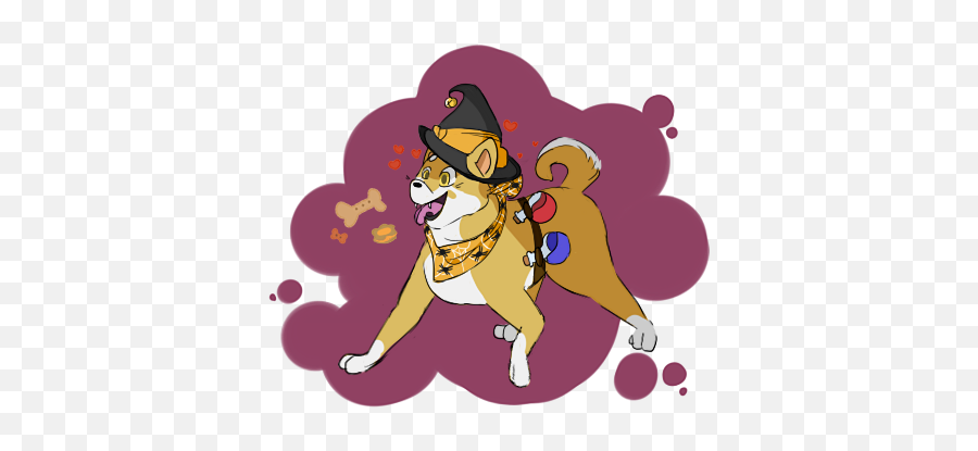 Shiba Inu Dog Halloween Dog Treats Witch Potions Digital Emoji,Halloween Dog Clipart