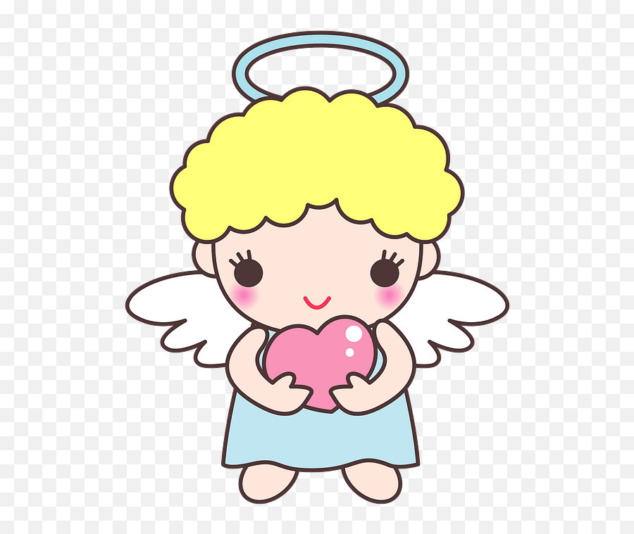 Angel Holding A Pink Heart Clipart Free Download Emoji,Heart Clip Art Png