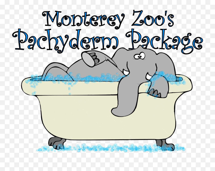 Pachyderm Package Logo - Elephant In A Bathtub Clipart Portable Network Graphics Emoji,Bathtub Clipart