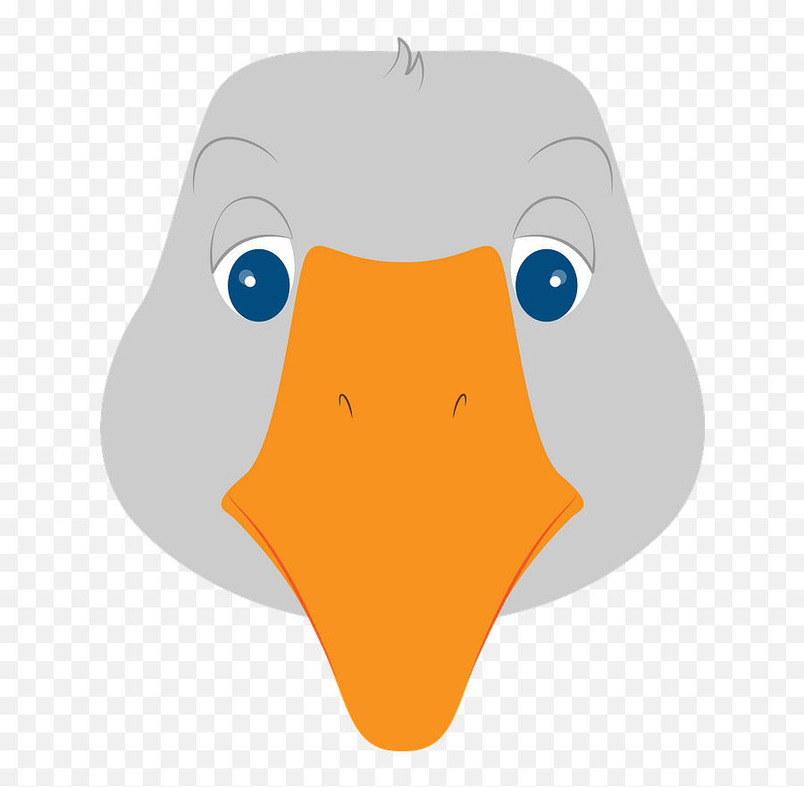 Goose Face Clipart - Duck Face Clipart Creazilla Emoji,Goose Clipart