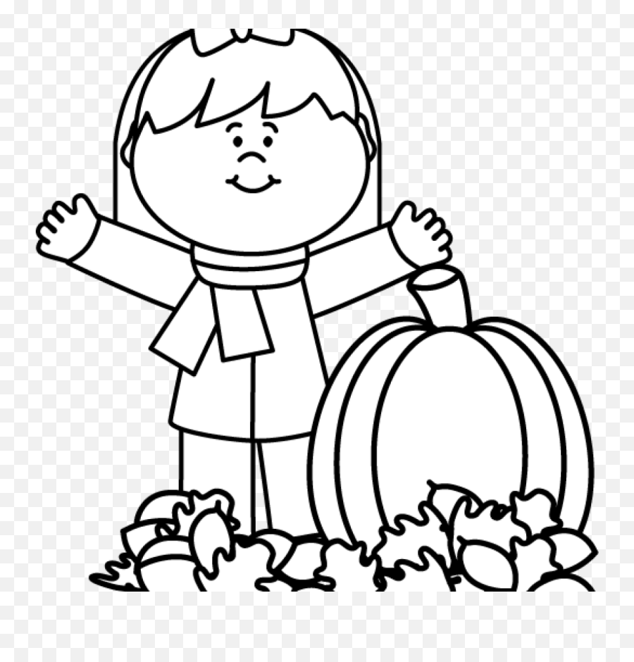 History Clipart Black And White - Easy Thanksgiving Coloring Pages Emoji,Fall Clipart Black And White